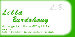 lilla burdohany business card